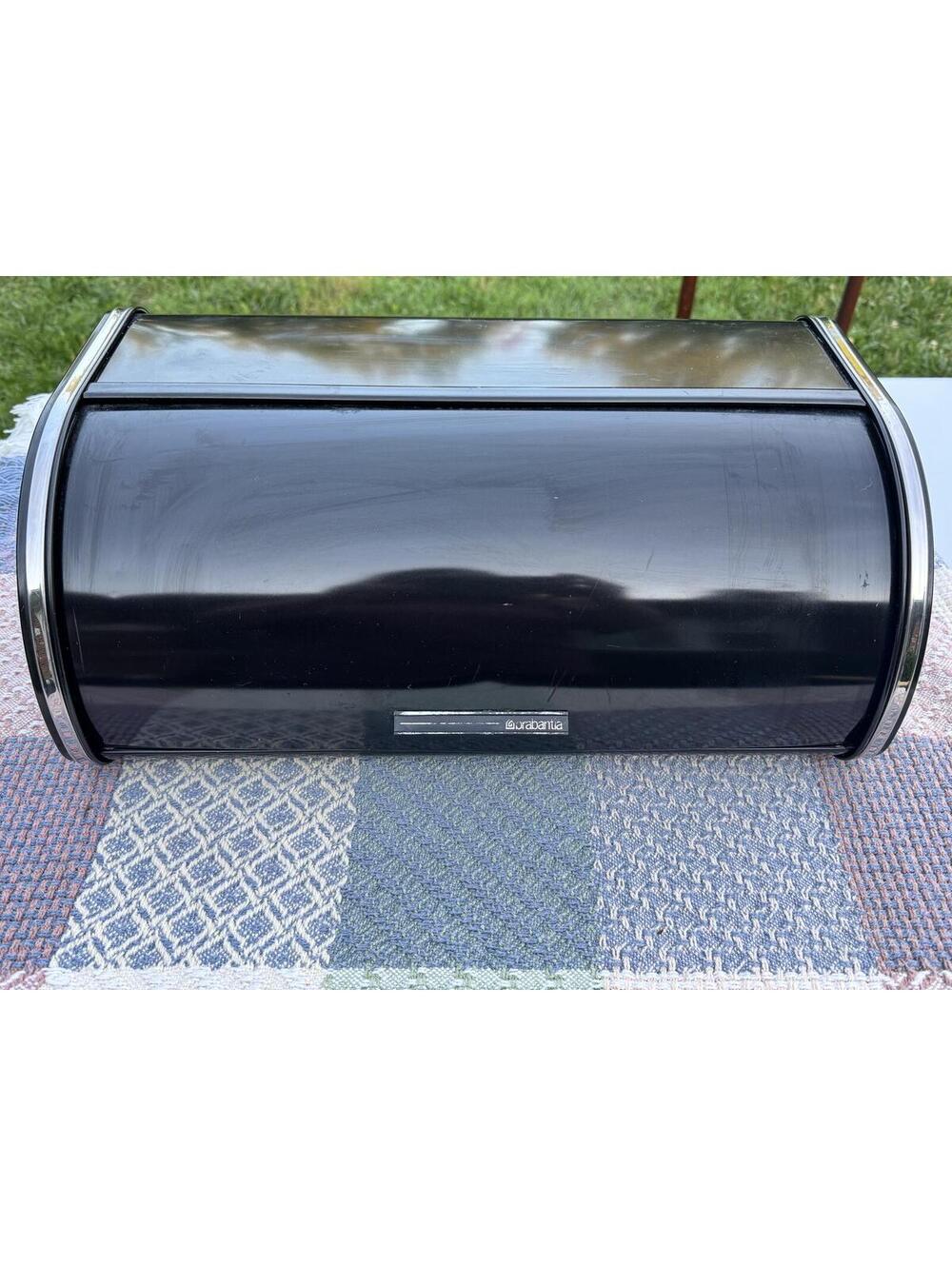 Vintage/Retro style 1980's Brabantia Black Roll Top Bread Box